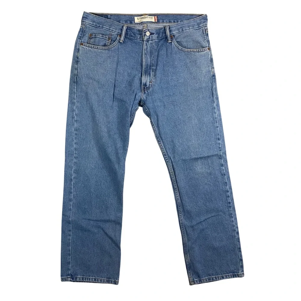 Levi's 505 Regular Fit Blue Jeans Men's W36 L30‎ Straight Leg Medium Wash Denim